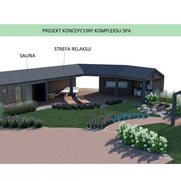 Kompleks wypoczynkowy z sauną i wanną SPA