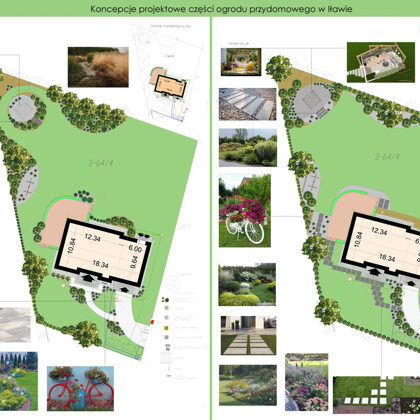 Projekt części ogrodu przydomowego w Iławie