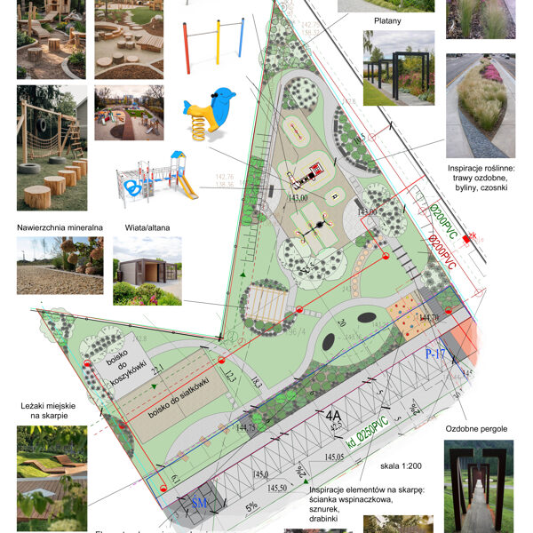 Teren rekreacyjny przy zabudowie wielorodzinnej