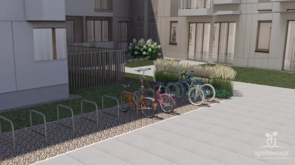 Projekt zieleni wokół budynku wielorodzinnego