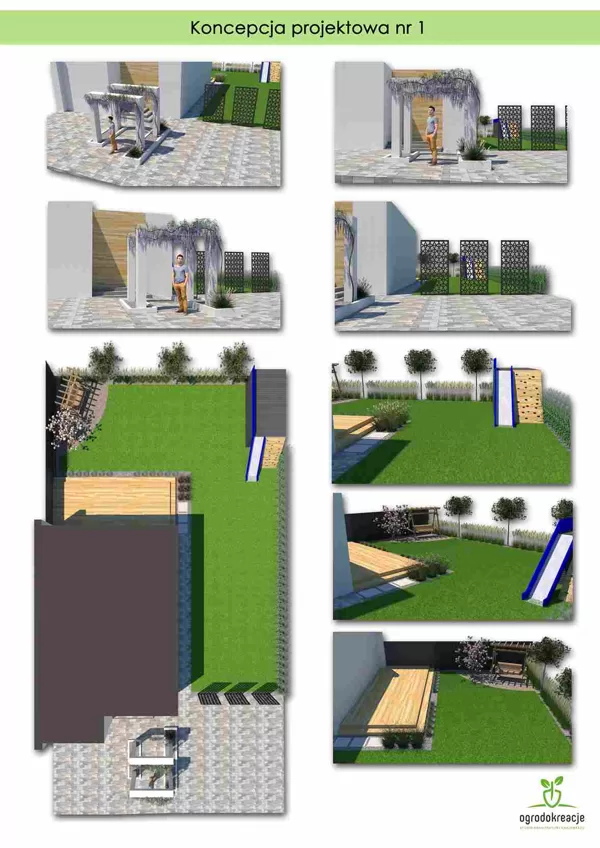 Projekt ogrodu przy bliźniaku